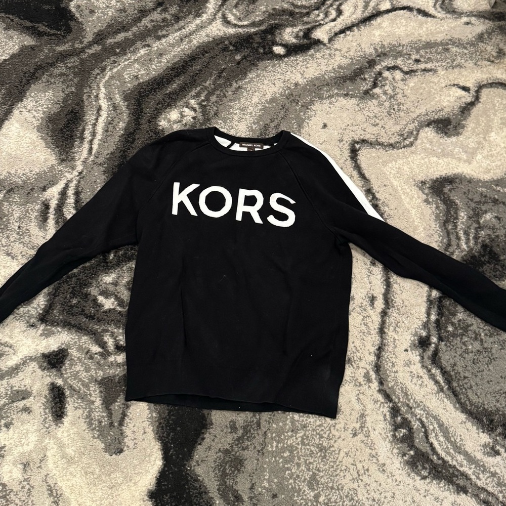 Michael Kors Black Crewneck Top